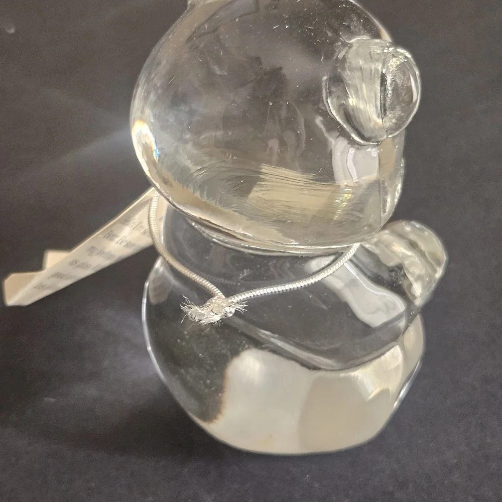 Vintage Fenton Art Glass July Birthstone Bear Figurine Ruby Heart - Picture 4 of 6